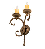 11"W Andorra 2 Lt Victorian Wall Sconce