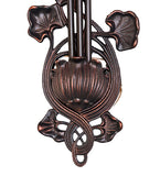 10.5"W Pink Pond Lily 3 Lt Victorian Wall Sconce