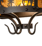 13.5"W Wildlife At Pine Lake Rustic Lodge Wall Sconce