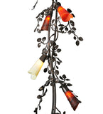 22"W Vinca Vine 12 Lt Floral Rustic Lodge Chandelier