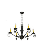  33"W Emory 6 Lt Mission Chandelier