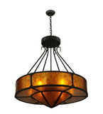 32"W Timber Mission Style Inverted Pendant