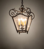 20"Sq Terena 4 Lt Mission Victorian Pendant