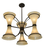 30"W Chronos 3 Arm Contemporary Chandelier