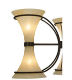 30"W Chronos 3 Arm Contemporary Chandelier
