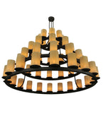72"W Horizon Gold 4 Tier Contemporary Chandelier