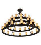 70"W Horizon Ring Jadestone 3 Tier Lodge Chandelier