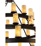 70"W Horizon Ring Jadestone 3 Tier Lodge Chandelier