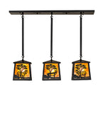 37"L Serengeti 3 Lt Wildlife Island/Billiard Pendant