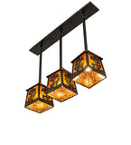 37"L Serengeti 3 Lt Wildlife Island/Billiard Pendant