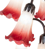 63"H Pink & White Tiffany Pond Lily 12 Lt Floor Lamp