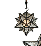 21"W Moravian Star 3 Lt Cascading Pendant