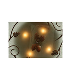 30"W Oak Leaf & Acorn Arts & Crafts Flush Mount