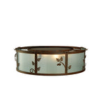 30"W Oak Leaf & Acorn Arts & Crafts Flush Mount
