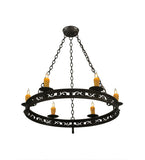 36"W Sagebrush 6 Lt Lodge Chandelier