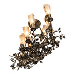 30"L Vinca Vine 7 Lt Floral Chandelier