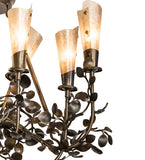 30"L Vinca Vine 7 Lt Floral Chandelier