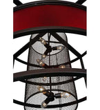 48"W Tavern Red Block Pendant