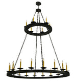61"W Loxley 24 Lt Two Tier Lodge Gothic Chandelier