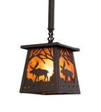 7.5"Sq Moose at Dawn Mini Pendant