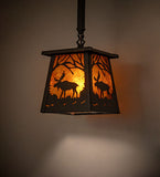 7.5"Sq Moose at Dawn Mini Pendant