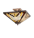 17"Sq Nuevo Mission Flush Mount