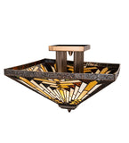 17"Sq Nuevo Mission Flush Mount