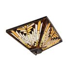 17"Sq Nuevo Mission Flush Mount