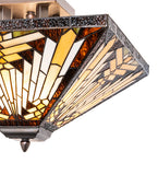 17"Sq Nuevo Mission Flush Mount