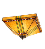 17"Sq Prairie Corn Flush Mount