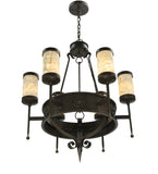 30"W Lorenzo 6 Lt Gothic Lodge Chandelier