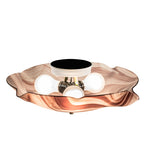 16"W Atelier Chambord Swirl Glass Flush Mount