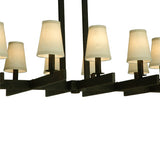 54"L Dante 12 Lt Deco Modern Chandelier