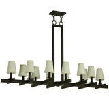 54"L Dante 12 Lt Deco Modern Chandelier