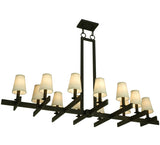 54"L Dante 12 Lt Deco Modern Chandelier