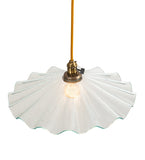 18"W Metro Galatia Scalloped Seedy Industrial Pendant