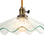 18"W Metro Galatia Scalloped Seedy Industrial Pendant
