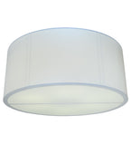 60"W Cilindro White Contemporary Flush Mount