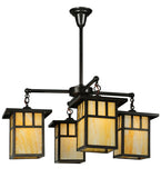 31"W Hyde Park Double Bar Mission 4 Lt Chandelier