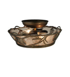 10"W Whispering Pines Lodge Flush Mount