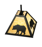 8"Sq Lone Bear Wildlife Pendant