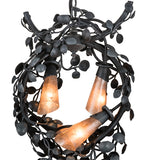 18"W Vinca Vine 12 Lt Floral Pendant