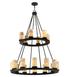 43.5"W Loxley Jadestone 18 Lt Two Tier Chandelier