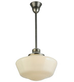 16"W Revival Schoolhouse W/Traditional Globe Pendant
