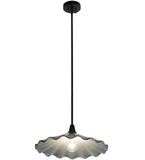 18"W Metro Fusion Galatia Scalloped Gold Iridescent Modern Pendant