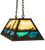 33"L Moose At Lake Wildlife Island/Billiard Pendant