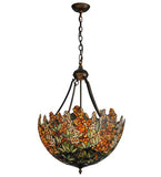 22"W Tiffany Laburnum Floral Inverted Pendant