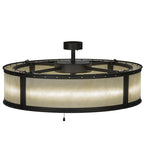 36.5"W Smythe Craftsman Acrylic LED Chandel-Air Fan