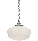 16"W Revival Schoolhouse W/Traditional Globe Pendant