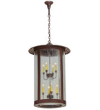 24"W Fulton Hanging Lantern Traditional Outdoor Pendant